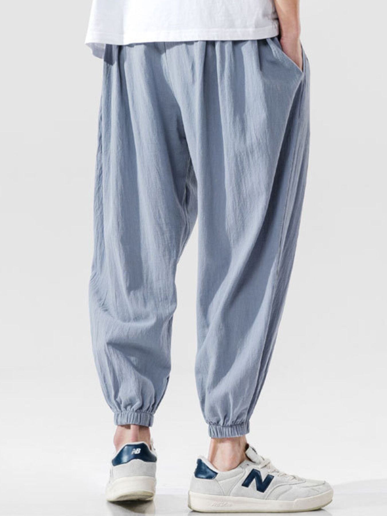 Men's Plus Size Casual Loose Fit Drawstring Joggers