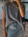 Cable Knit Sweater Vest