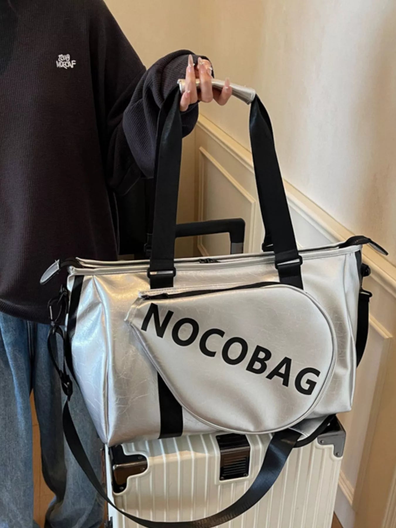 Sports Leather Duffle Bag