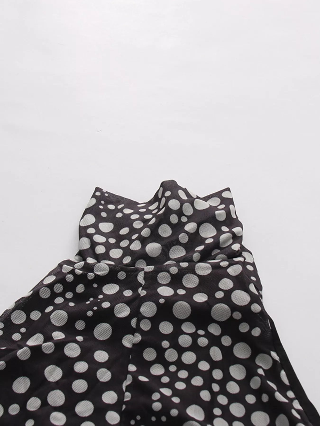 Halter Neck Polka Dot Maxi Dress