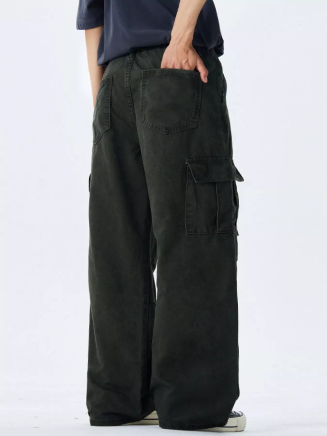 Men's Full Size Wide Leg Cargo Pants Plus Size