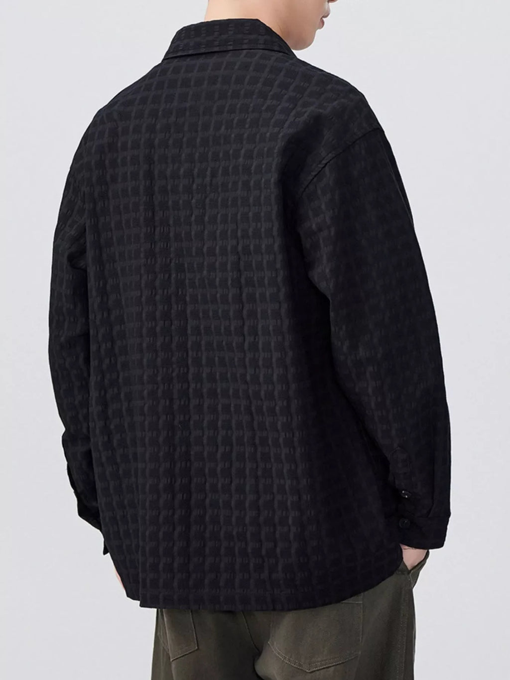 Men's Plus Size Button Up Long Sleeve Shirt