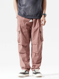 Men's Full Size Loose Fit Multi-Pocket Cargo Pants Plus Size