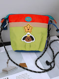 Waterproof Contrast Cartoon Crossbody Bag