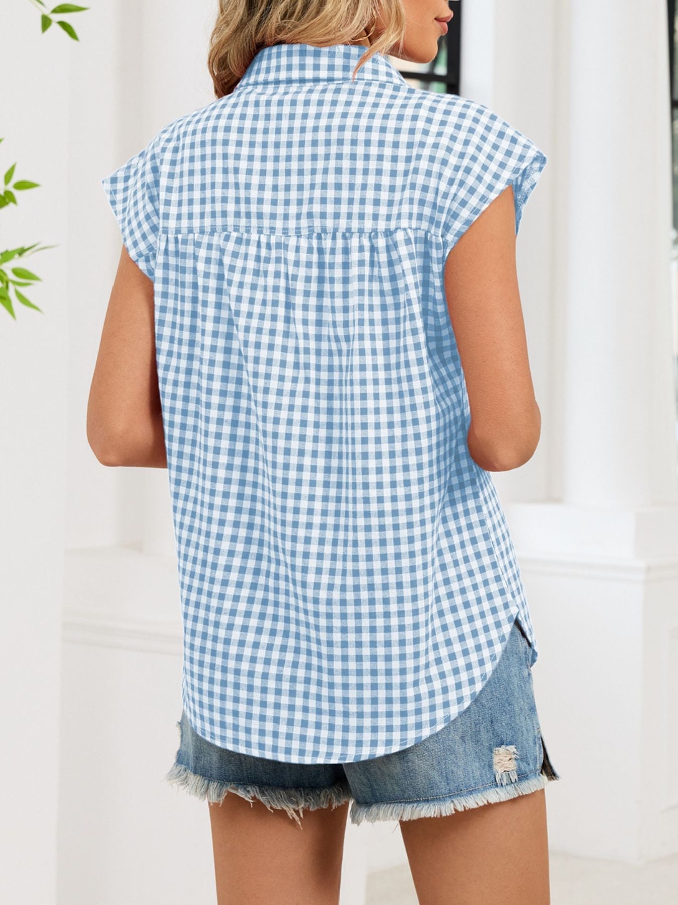 Gingham Button-Down Shirt
