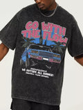 Men's Vintage Washed Graphic Oversized T-Shirt