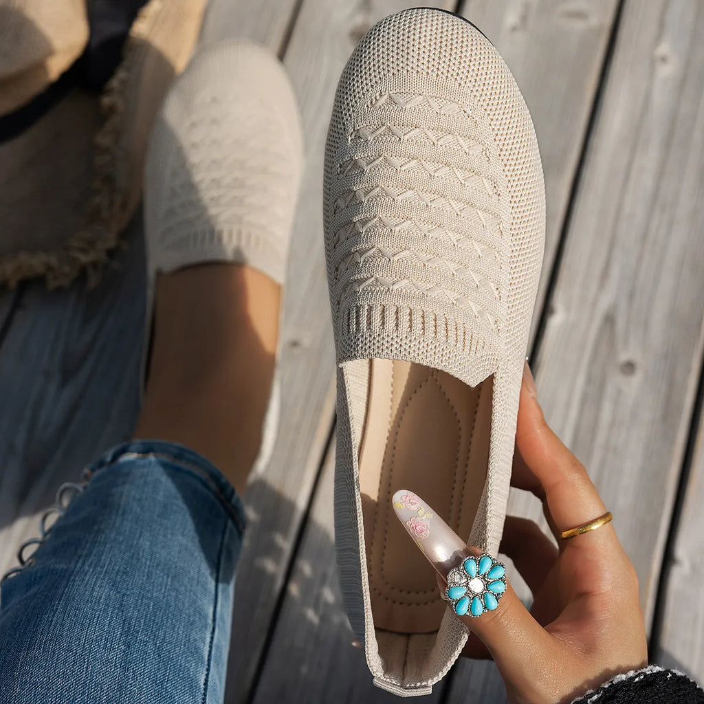 Breathable Knit Slip-On Loafers