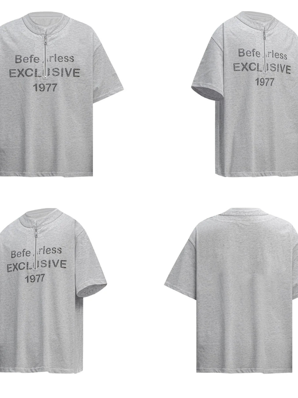 Men's Quarter Zip Short Sleeve T-Shirt