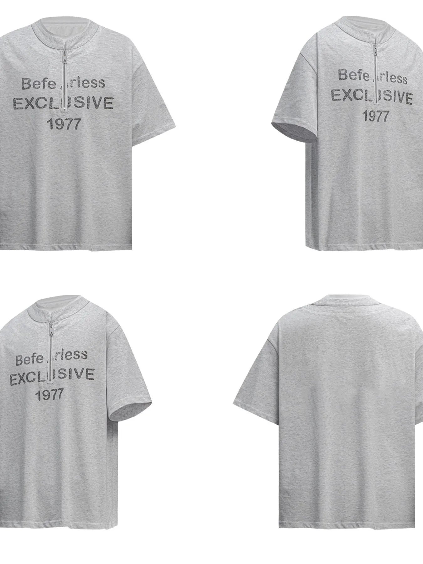 Men's Quarter Zip Short Sleeve T-Shirt