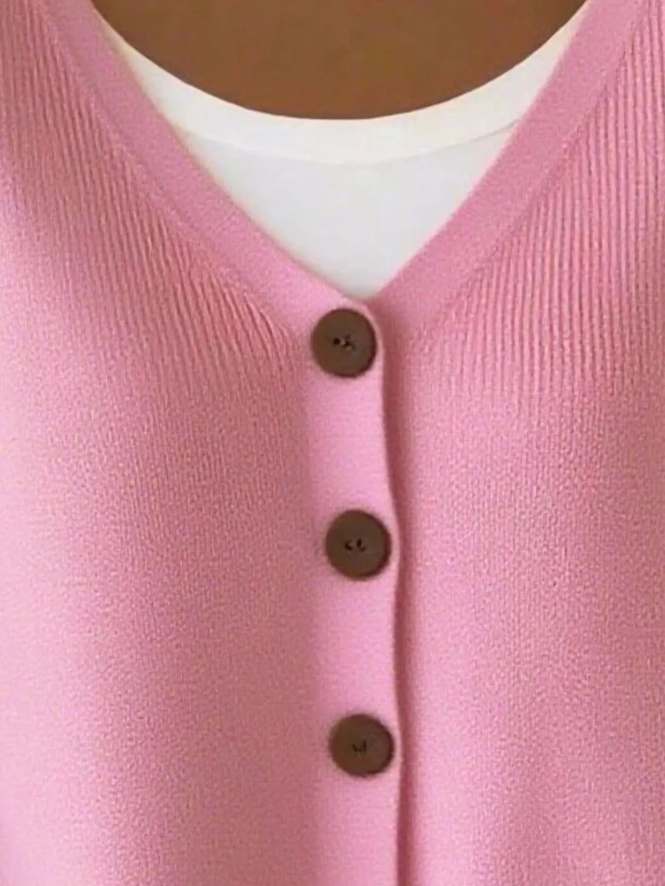 Full Size V-Neck Button-Down Knit Cardigan Plus Size