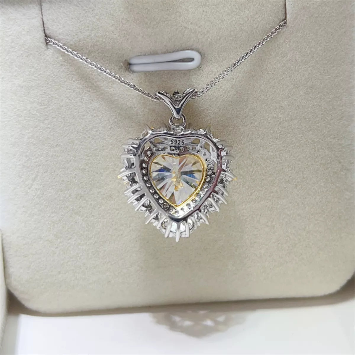 5 Carat Moissanite 925 Sterling Silver Necklace