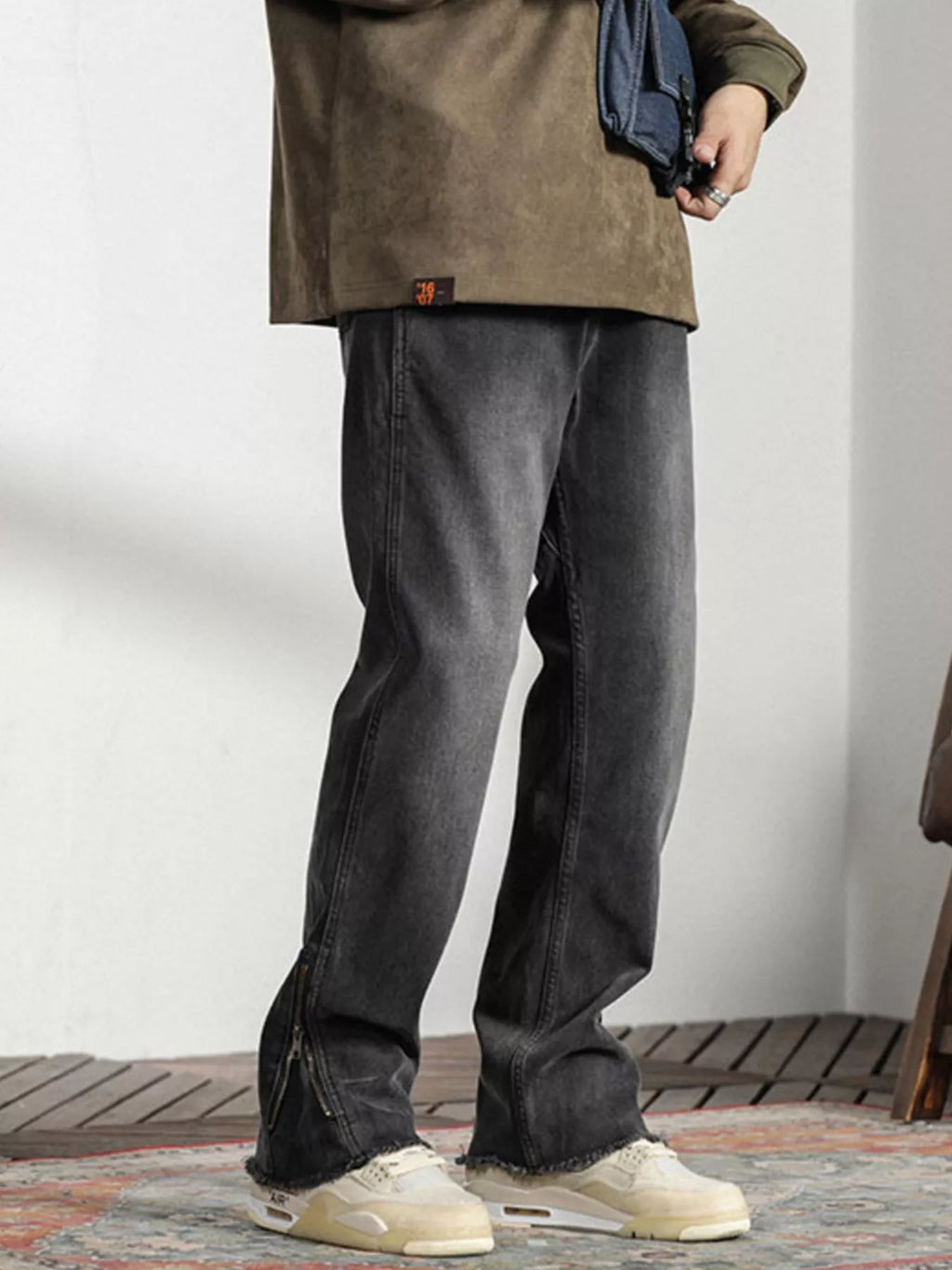 Men's Vintage Raw Hem Jeans