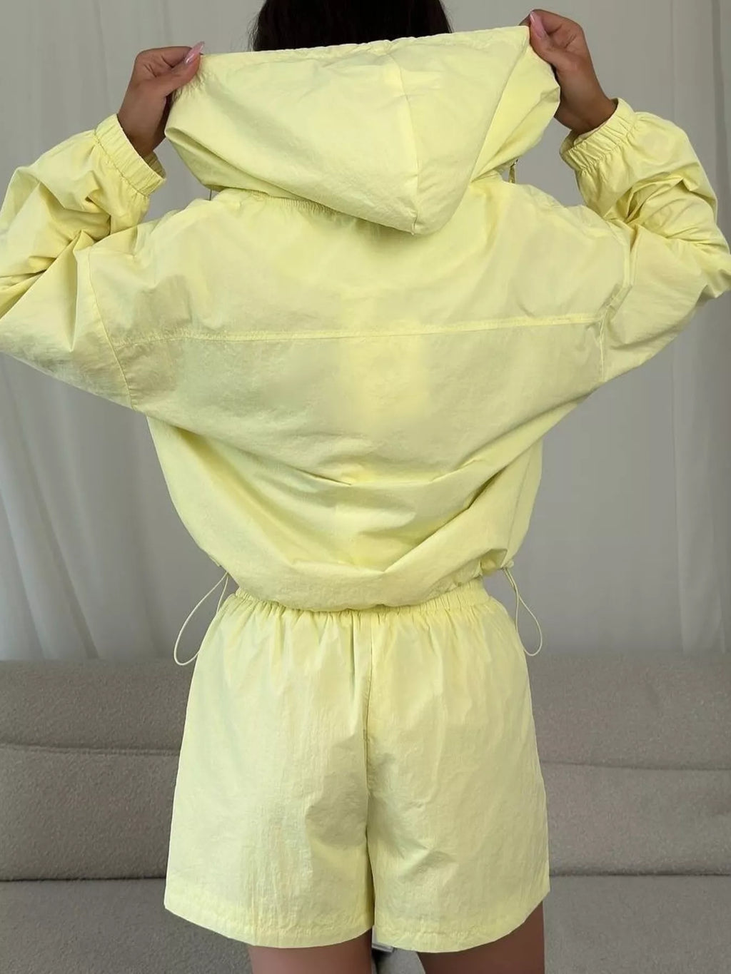 Lightweight Hooded Jacket and Shorts Set