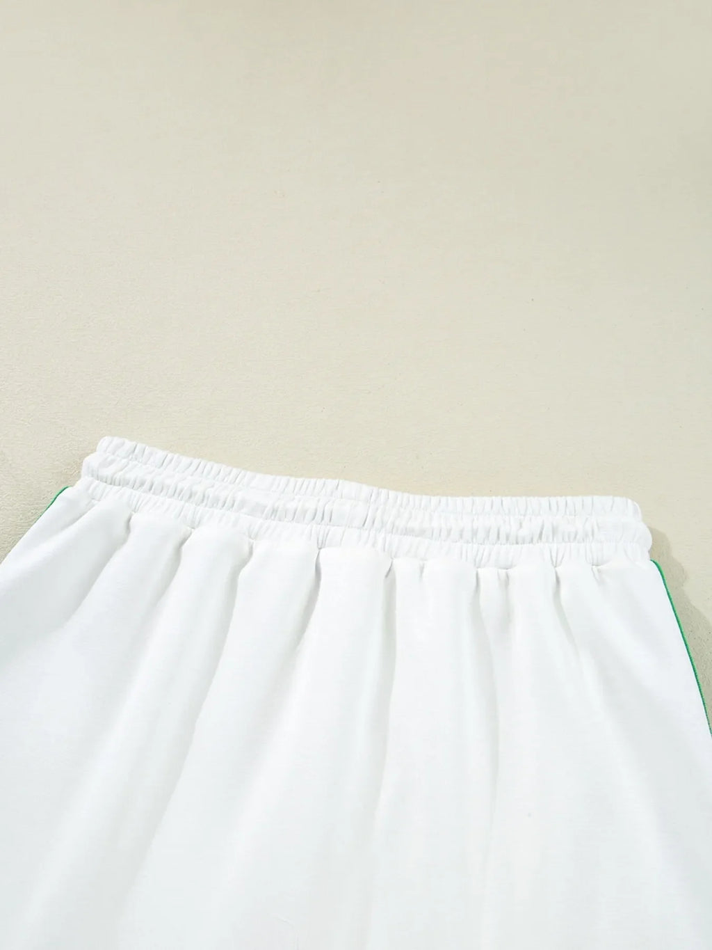 Contrast Trim Top and Mini Skirt Set