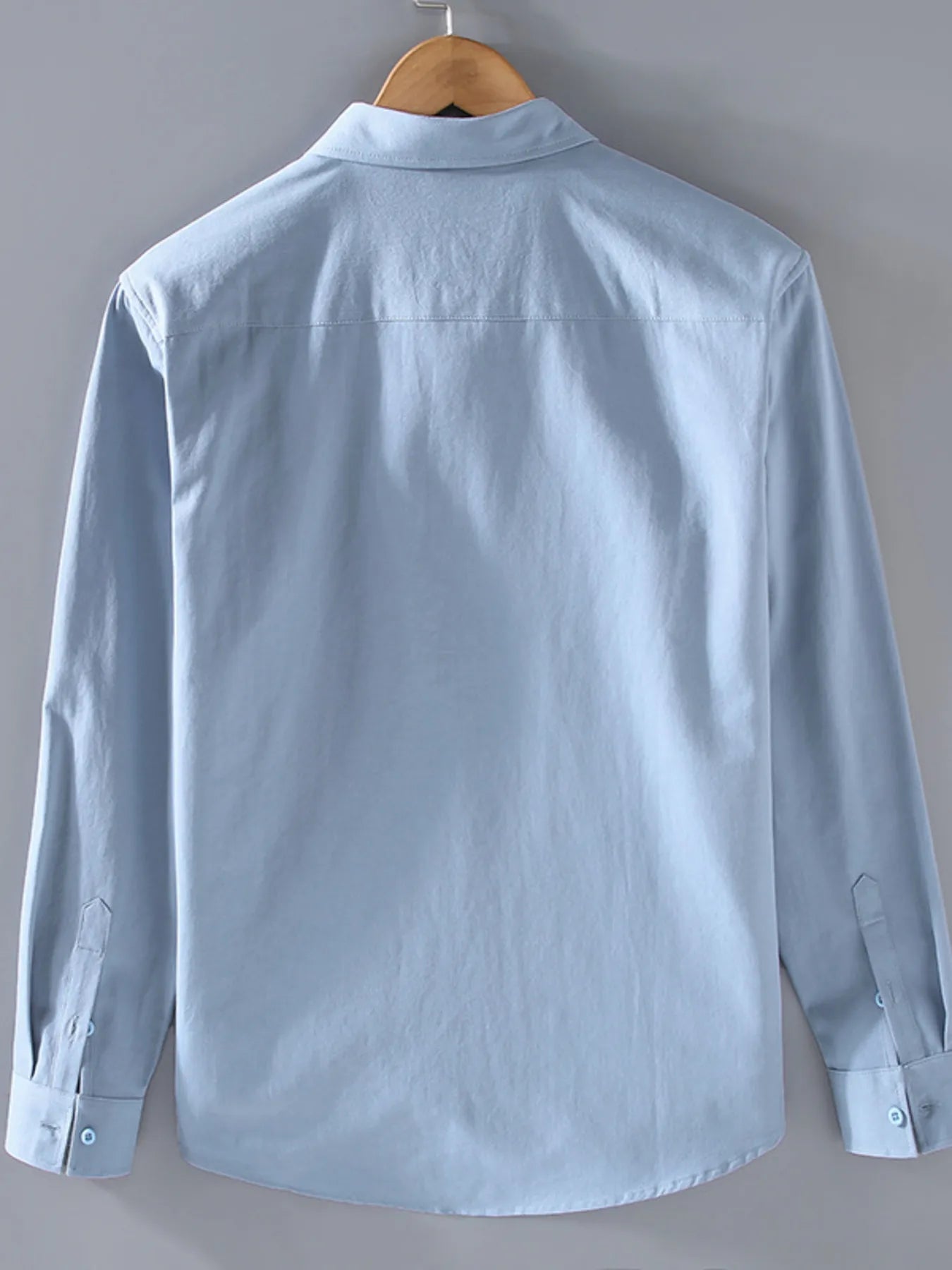 Men's Plus Size Long Sleeve Button-Up Shirt