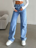 High-Waisted Wide Leg Jeans