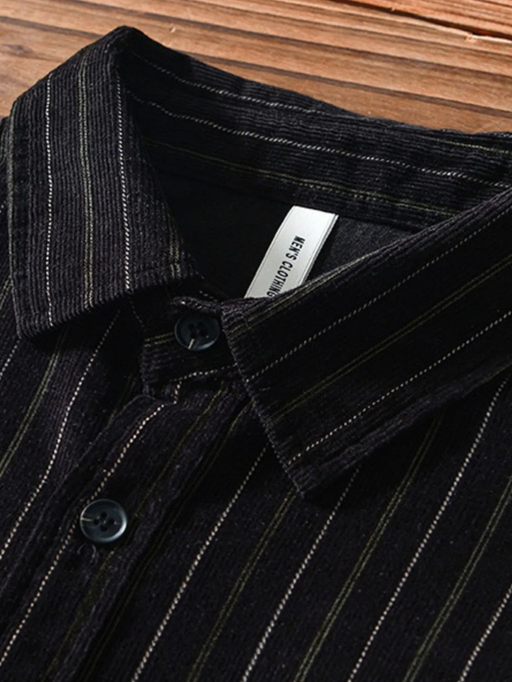 Men's Plus Size Striped Button Up Long Sleeve Shirt