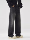 Men's Wide Leg Washed Jeans