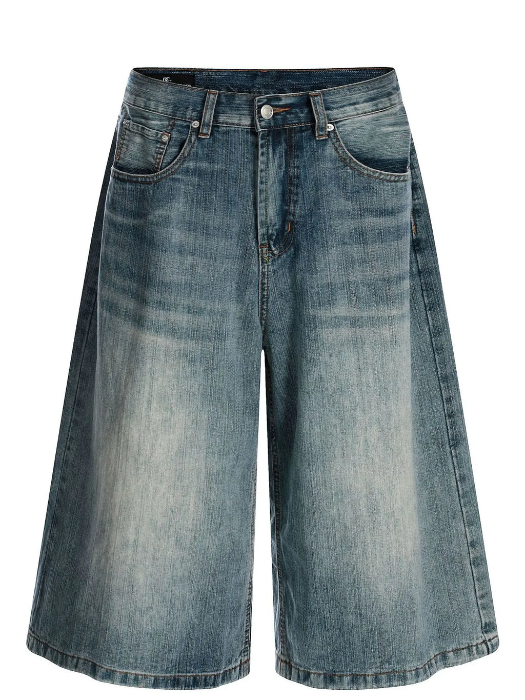 Men's Wide-Leg Denim Shorts