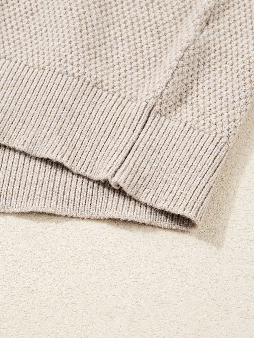 Color Block Knit Striped Sleeve Detail Casual Sweater
