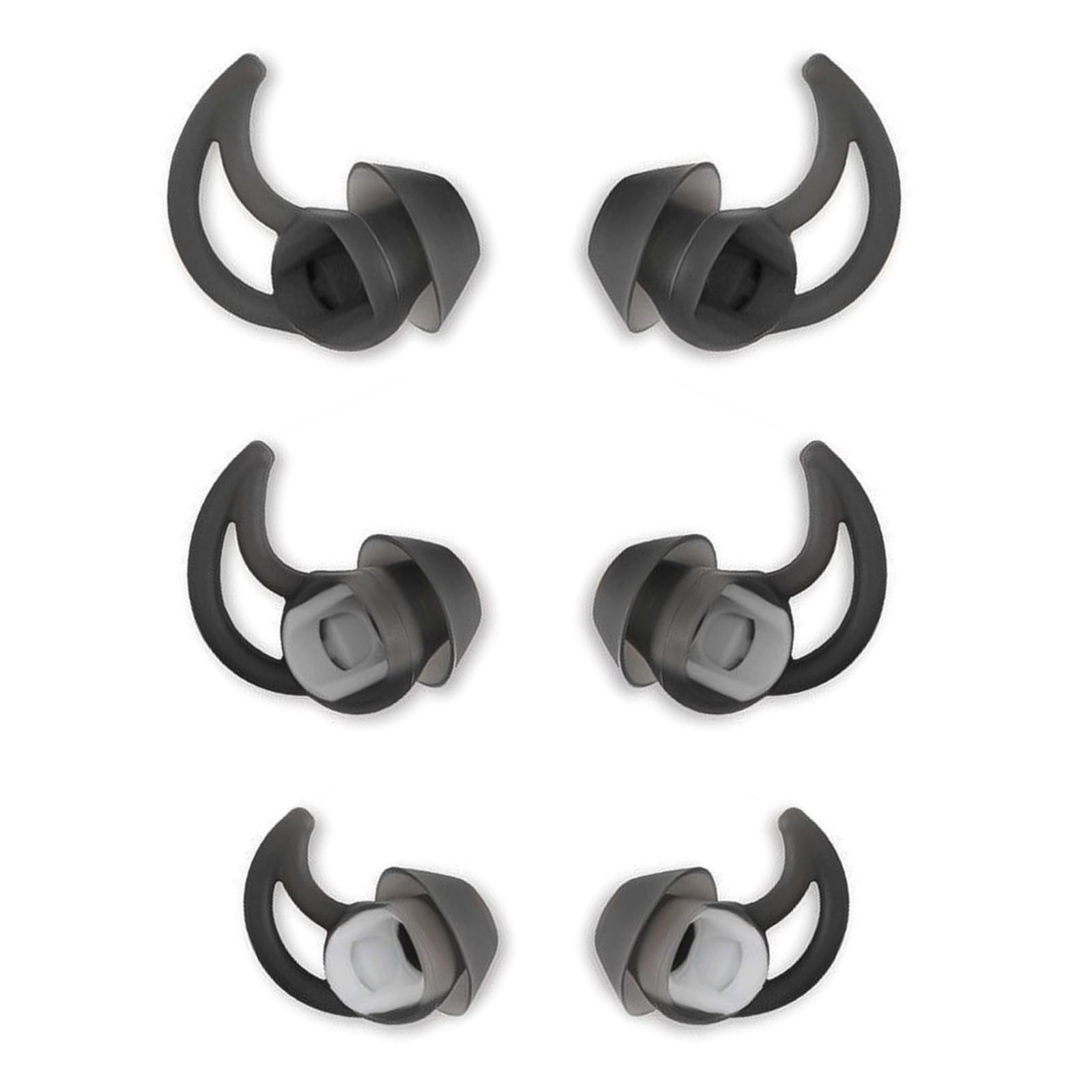 MMYQXI Silicone Replacement Earbud Tips Earbud Covers Compatible with Bose QC20 QC20i SoundSport SIE2i IE2 IE3 Headphone Earbud Rubber Tips Ear Tips 3 Pairs S M L