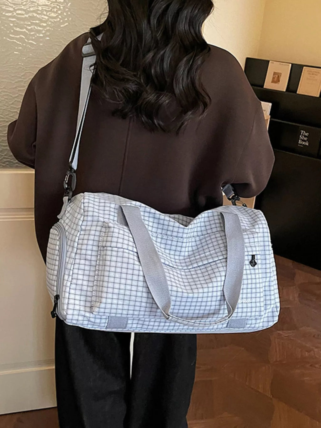 Lightweight Plaid Travel Bag