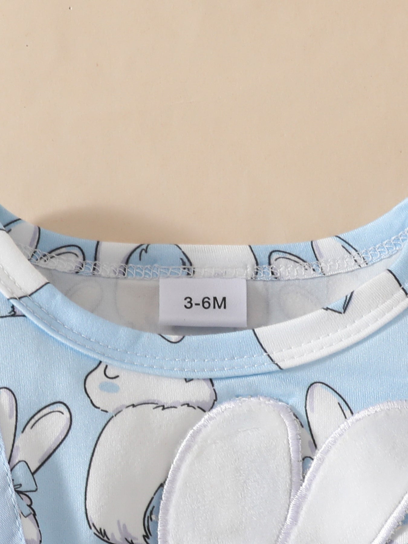 Children's Bunny Applique Bodysuit Dress & Headband Set