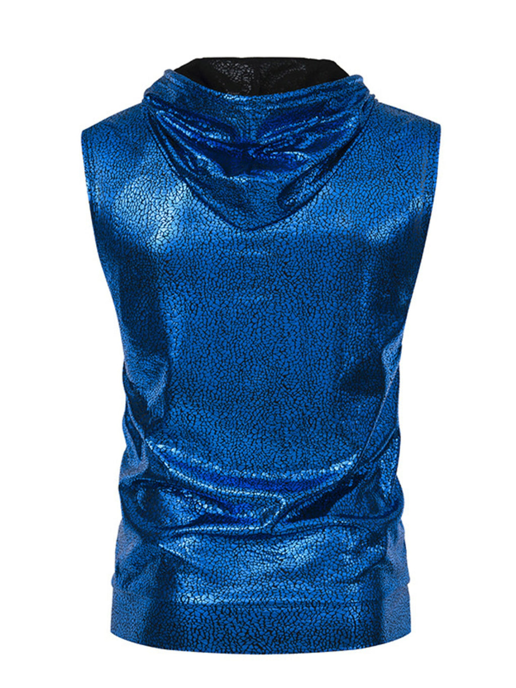 Men's Drawstring Sleeveless Hooded Top