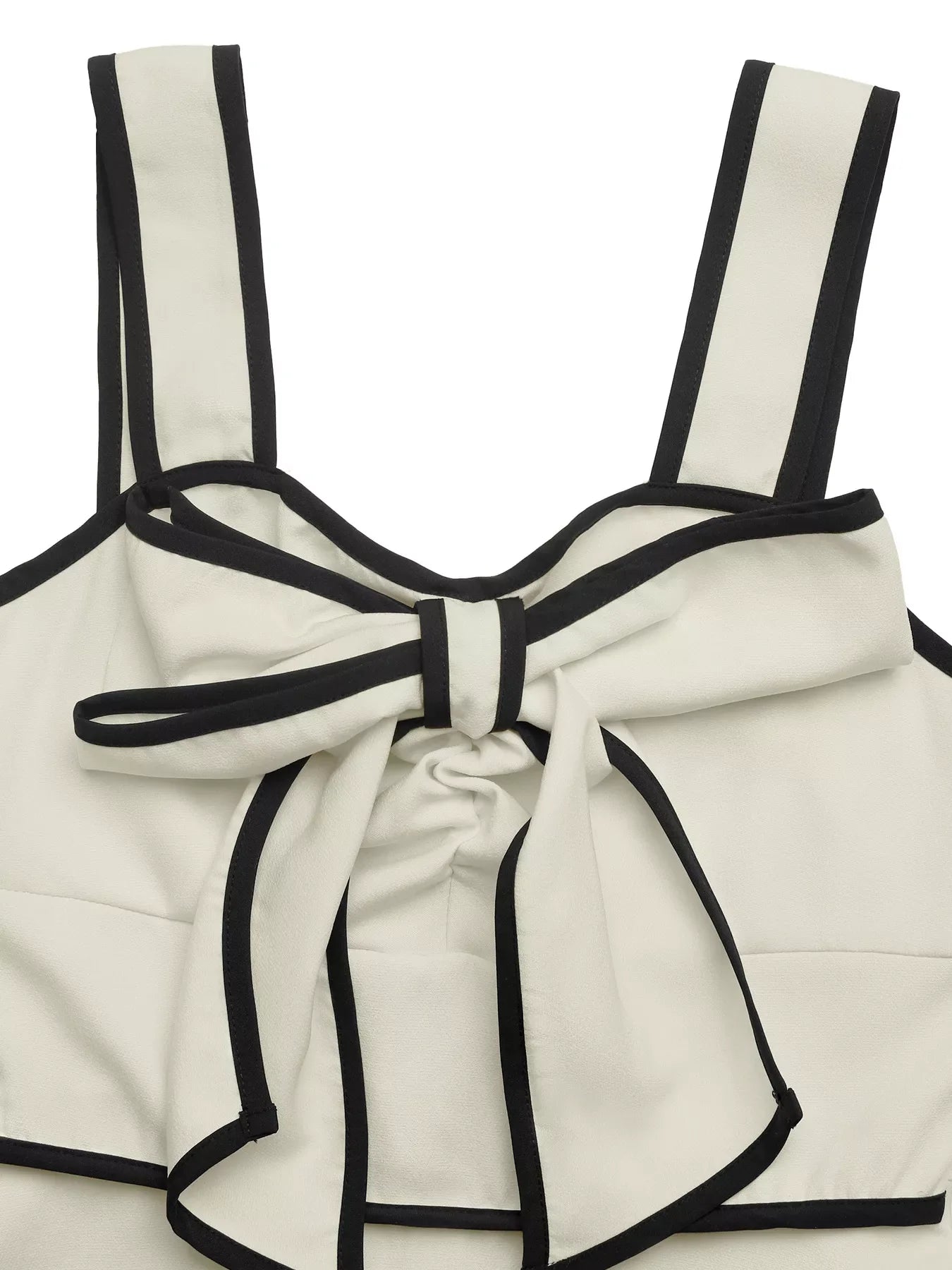 Bowknot Trim A-Line Midi Dress