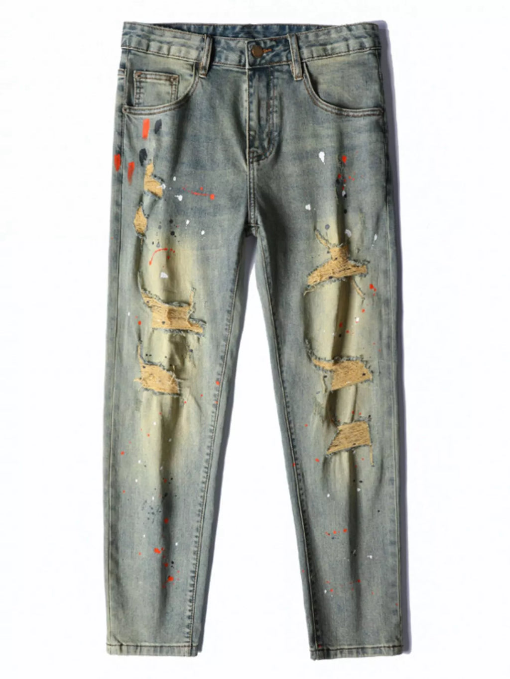 Men's Distressed Slim Fit Jeans