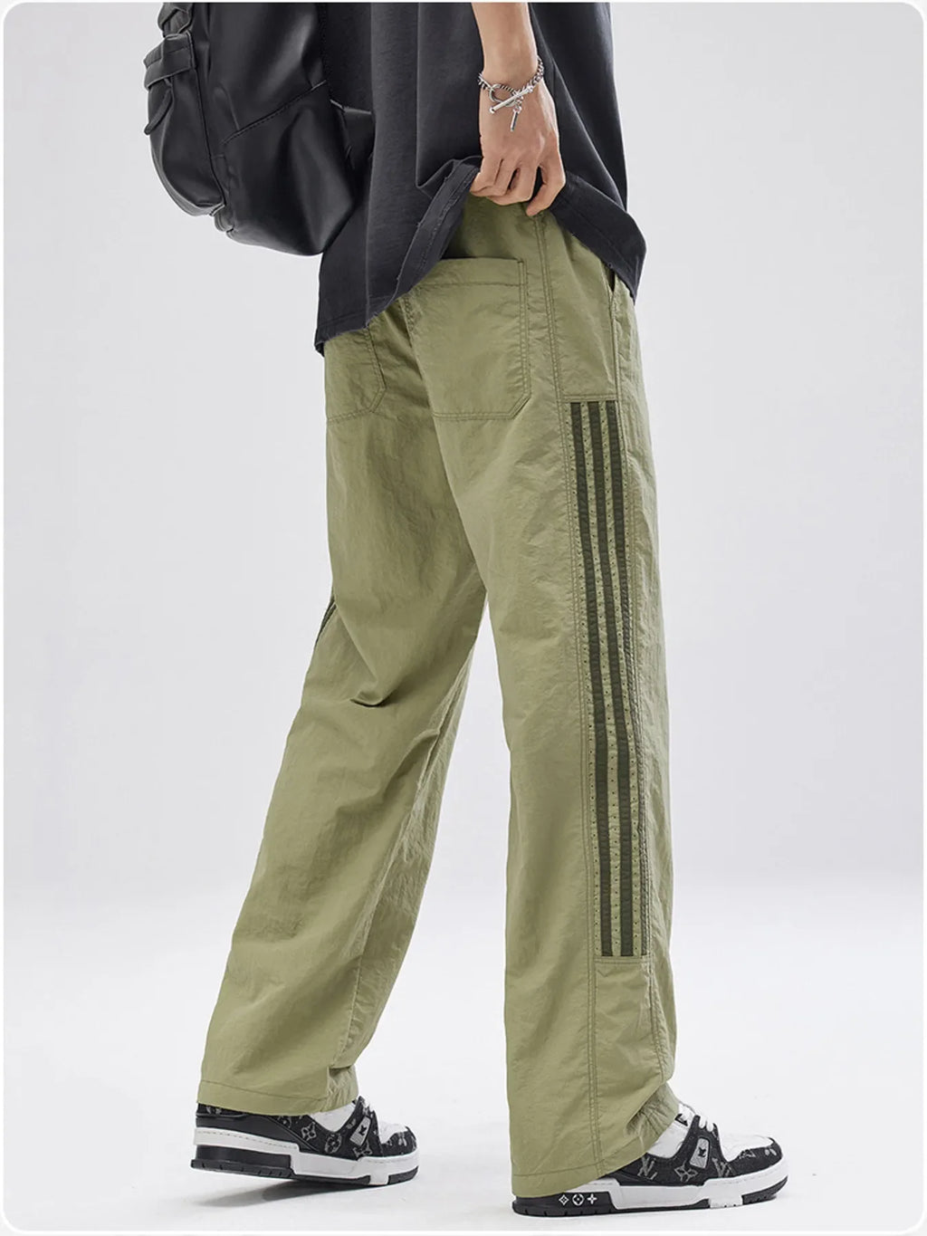 Men's Full Size Casual Loose Fit Drawstring Pants Plus Size