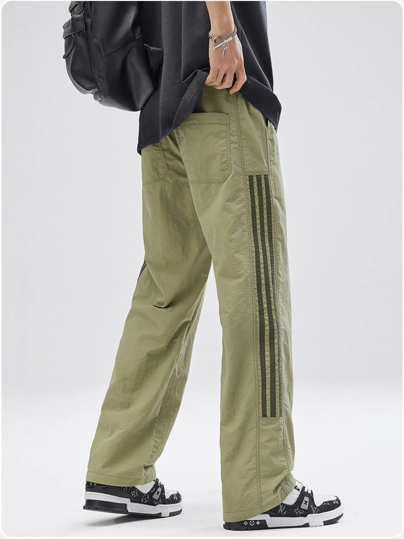 Men's Full Size Casual Loose Fit Drawstring Pants Plus Size