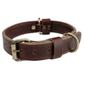 Boston Leather Goods Leather Dog Collar Heavy Duty Dog Collar for Small Dogs Medium Dogs or Large Size Dogs (Medium (14 inch - 18 inch) 1" Wide)