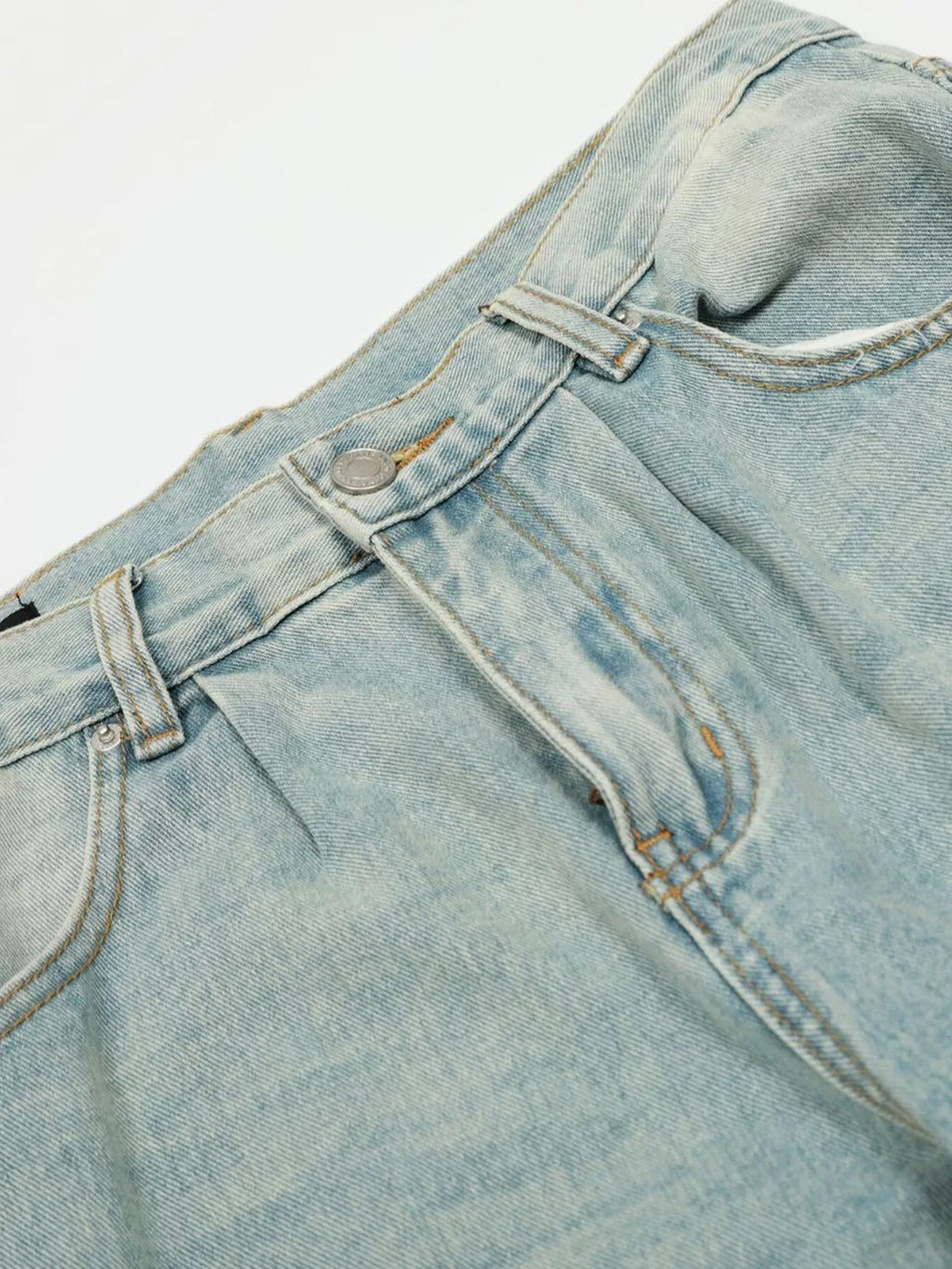 Men's Washed Wide Leg Jeans
