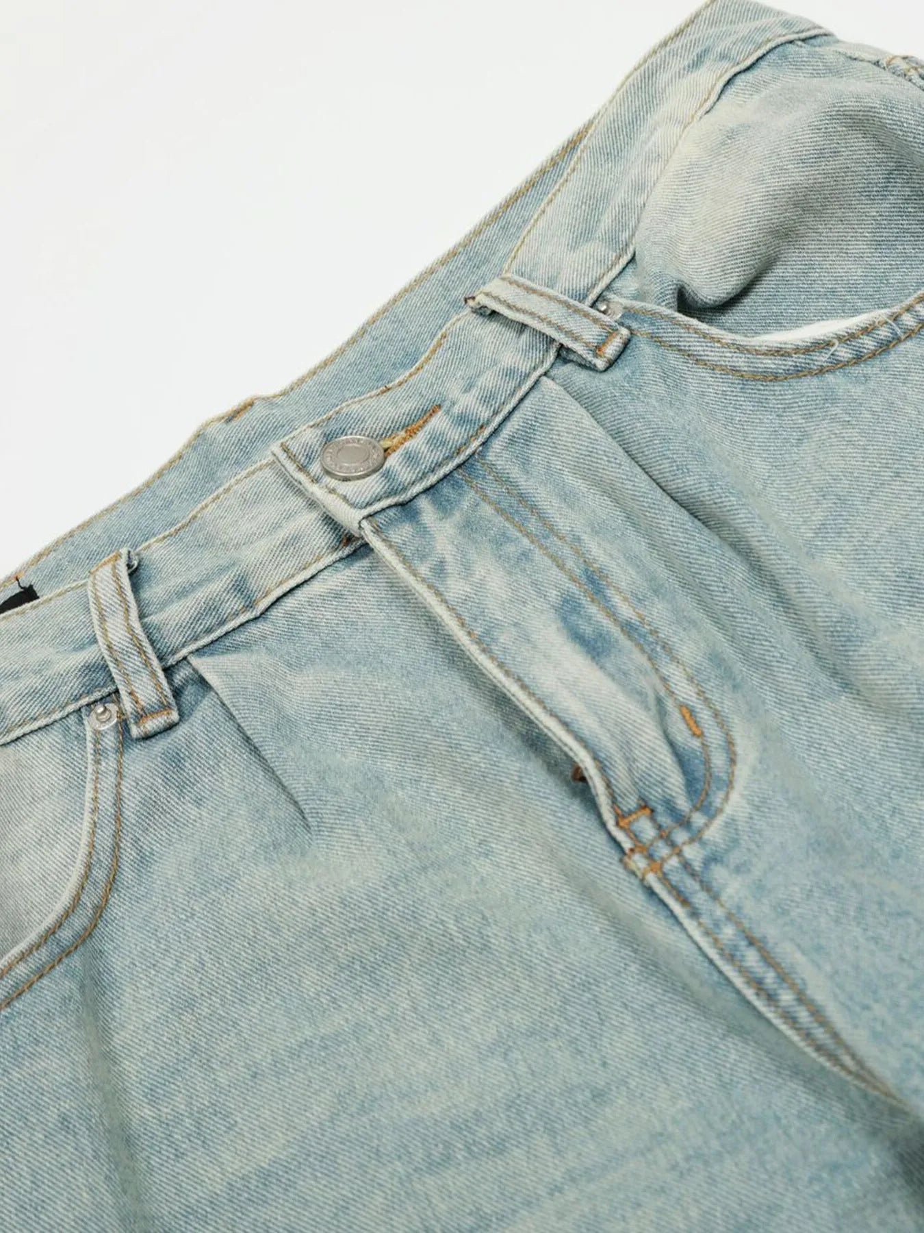 Men's Washed Wide Leg Jeans