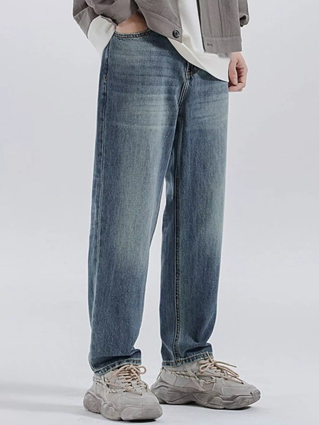 Men's Relaxed Fit Wash Jeans