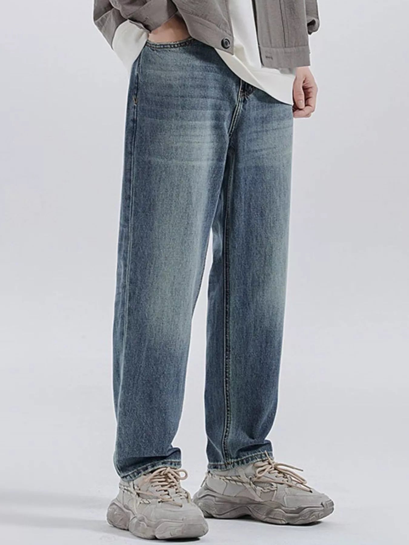 Men's Relaxed Fit Wash Jeans