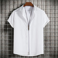 Men's Plus Size Casual Short Sleeve Button Down Shirt