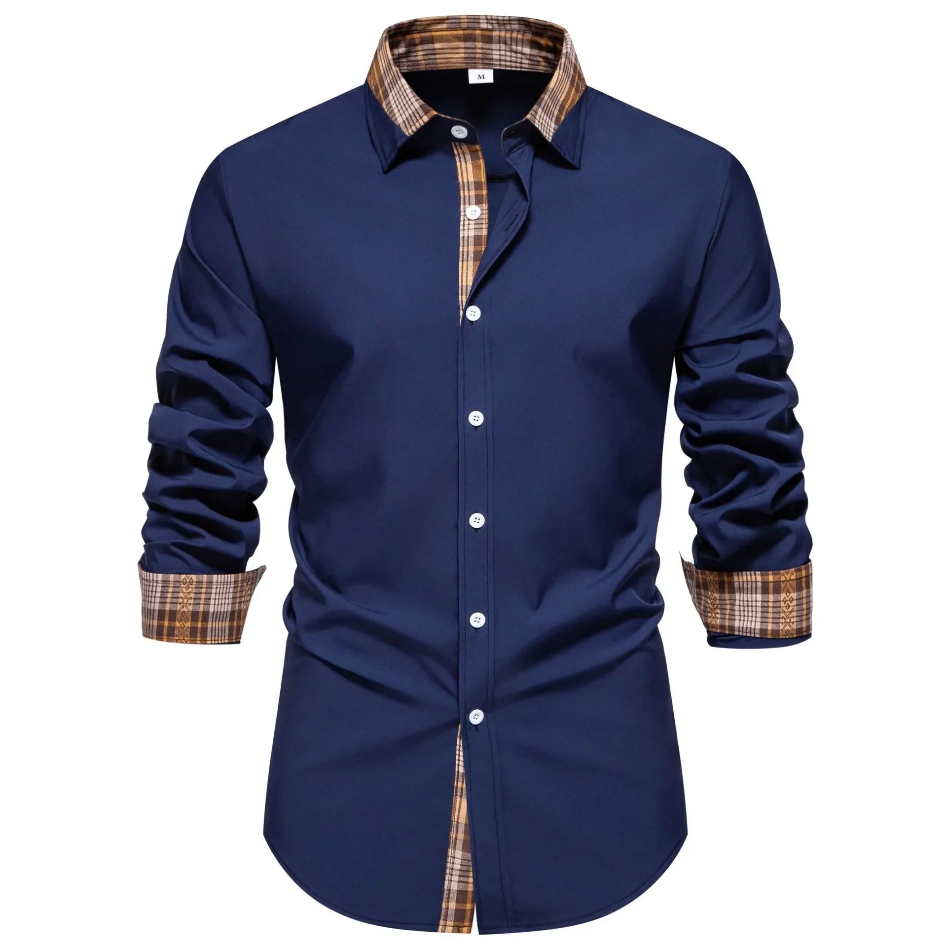 Men's Plus Size Plaid Collar Button Down Shirt