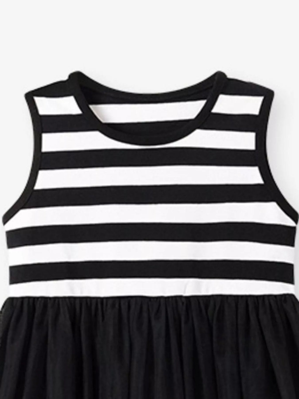 Children's Striped Sleeveless Tulle Dress