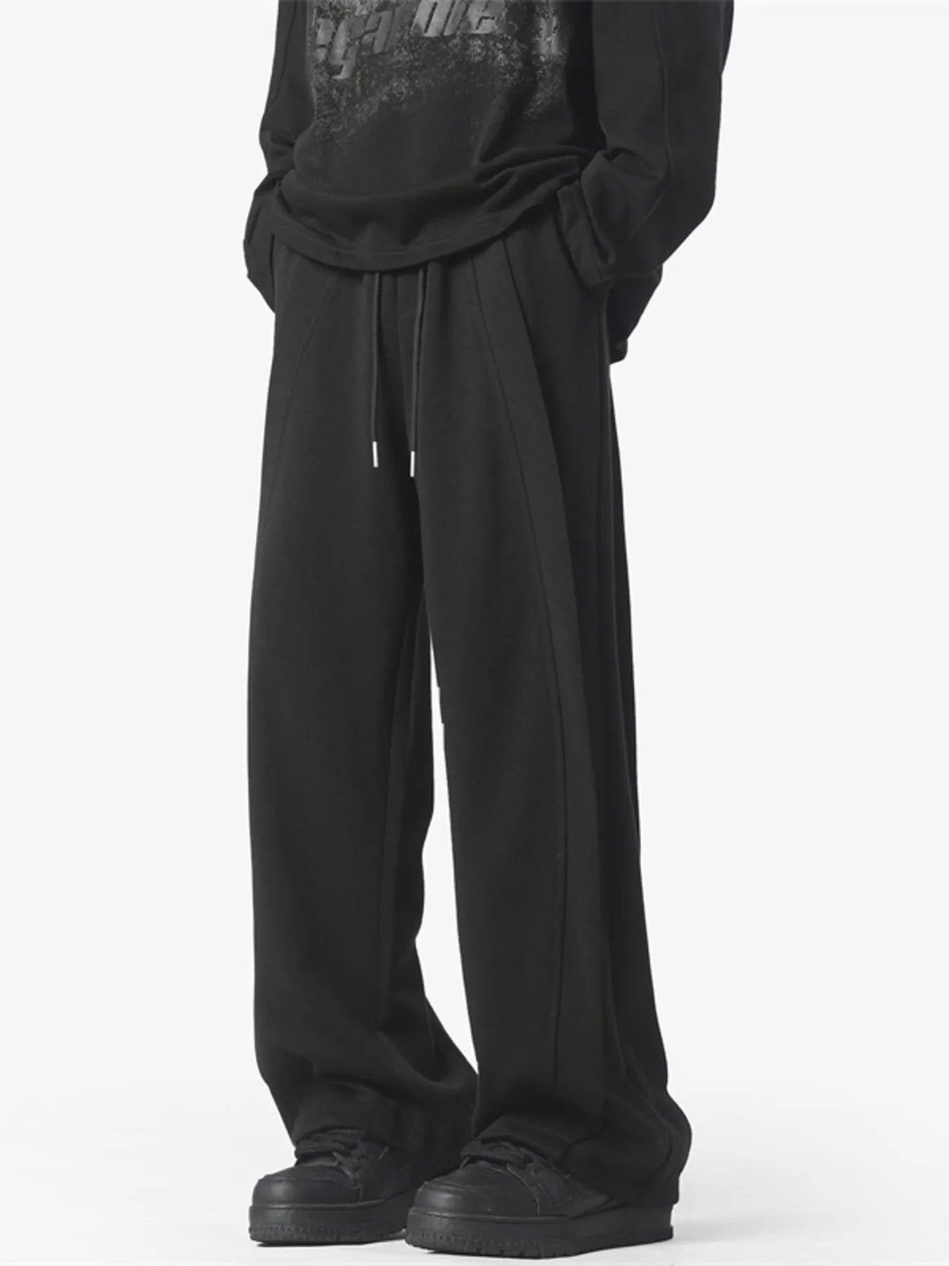 Men's Full Size Drawstring Wide Leg Pants Plus Size