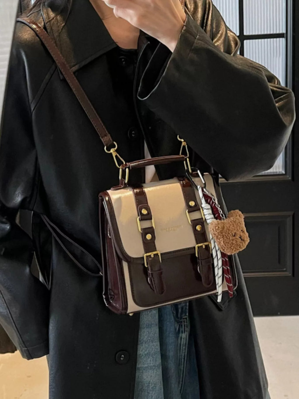 Buckle Flap Backpack Bag