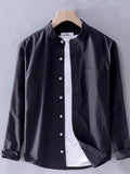 Men's Plus Size Button Up Long Sleeve Shirt