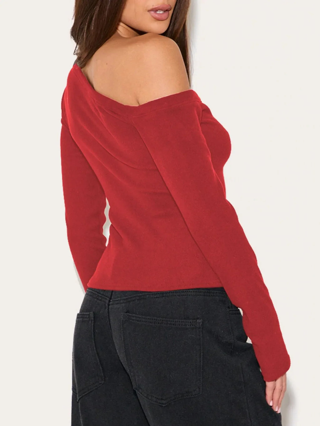 Asymmetrical Neck Button Up Cardigan