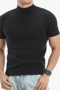 Men's Plus Size Slim Fit Short Sleeve Sweater
