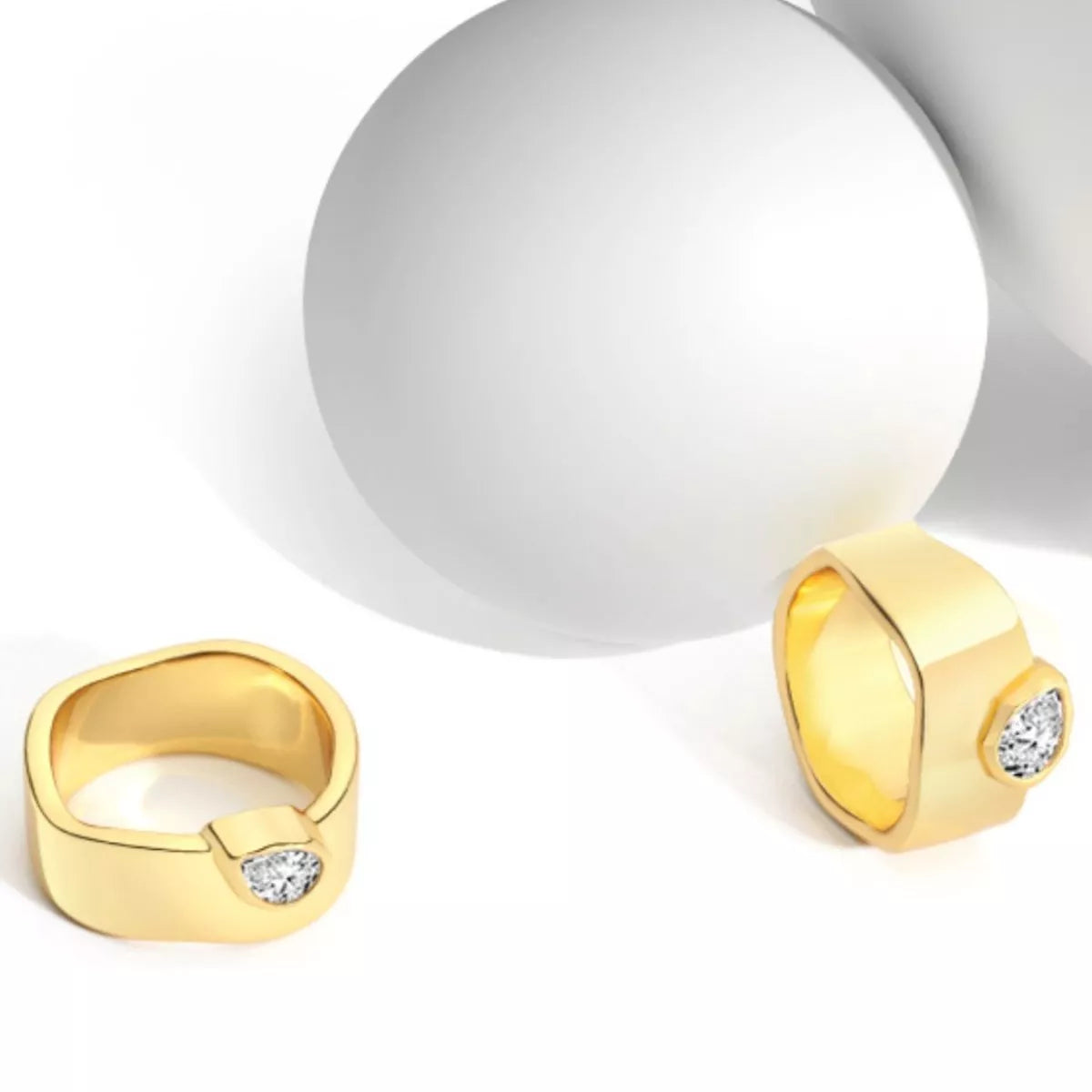 18K Gold-Plated Minimalist Design Ring