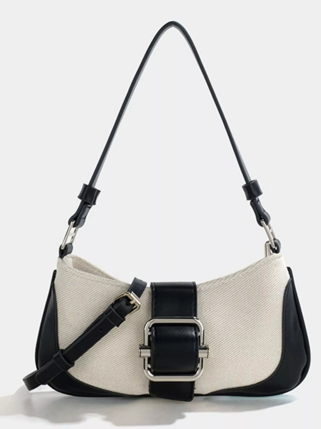 Buckle Accent Shoulder Bag