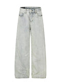 Men's Washed Wide Leg Jeans
