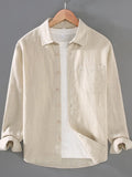 Men's Plus Size Button Up Long Sleeve Shirt