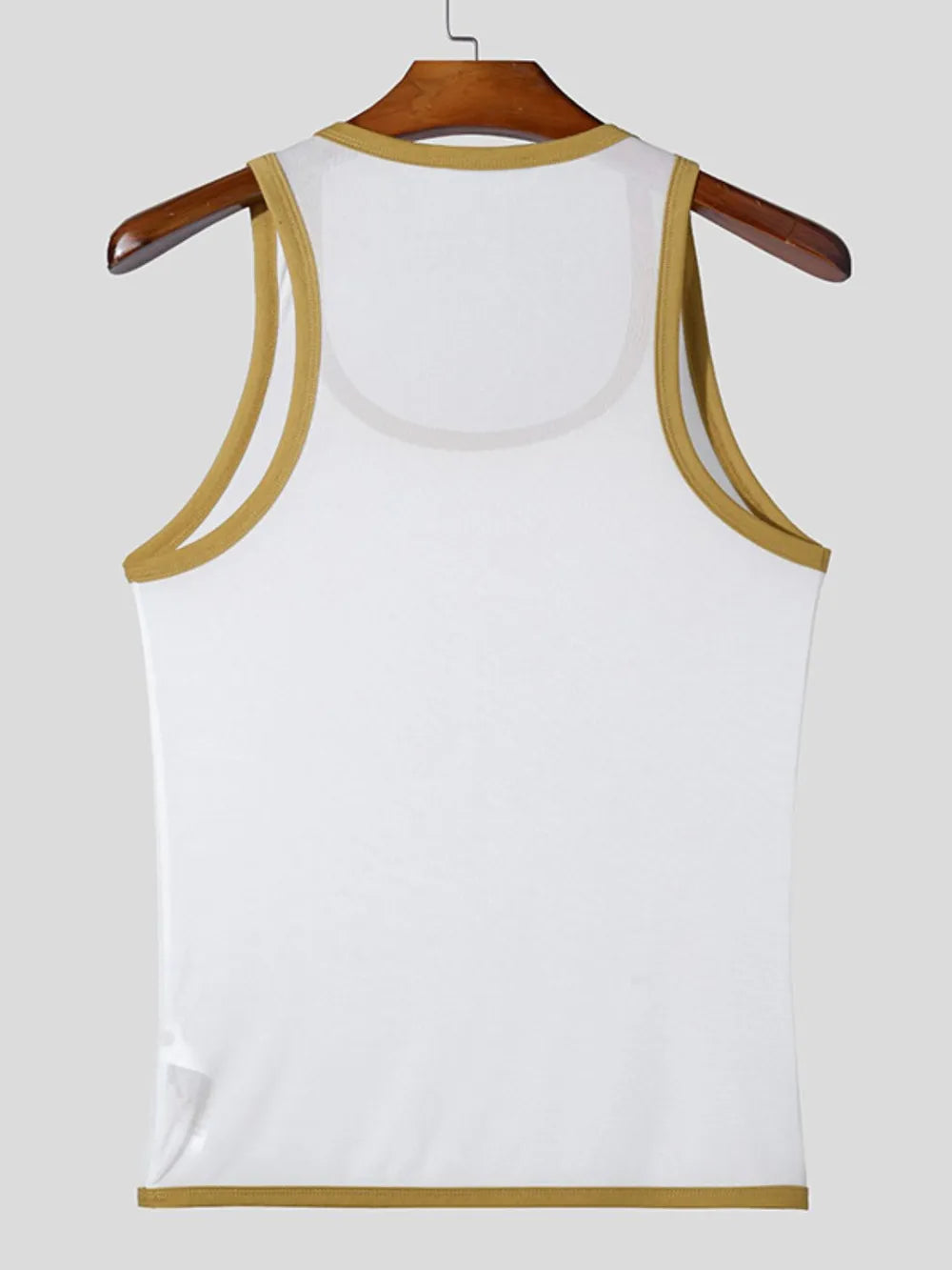 Men's Contrast Trim Wide Strap Tank
